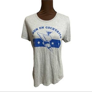 Modern lux size large I run on cocktails T-shirt